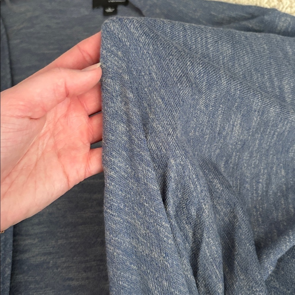NWT ANA a new day Heather Blue Open Cardigan Tie Wrap large slate - Picture 3 of 6